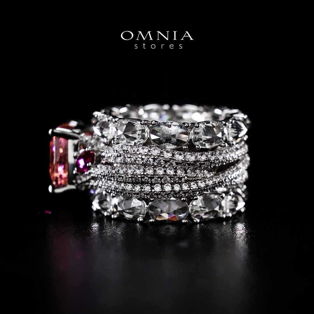 Omnia Zareefa White Ring In 925 Silver High Quality Certified Lab Crafted Stones - Image 6