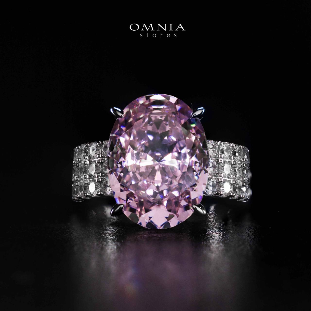 Omnia Aaliah White and Pueple Ring In 925 Silver High Quality Certified Lab Crafted Stones - Image 2
