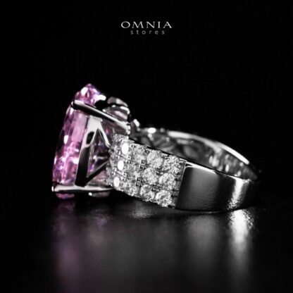 Omnia Aaliah White and Pueple Ring In 925 Silver High Quality Certified Lab Crafted Stones - Image 6