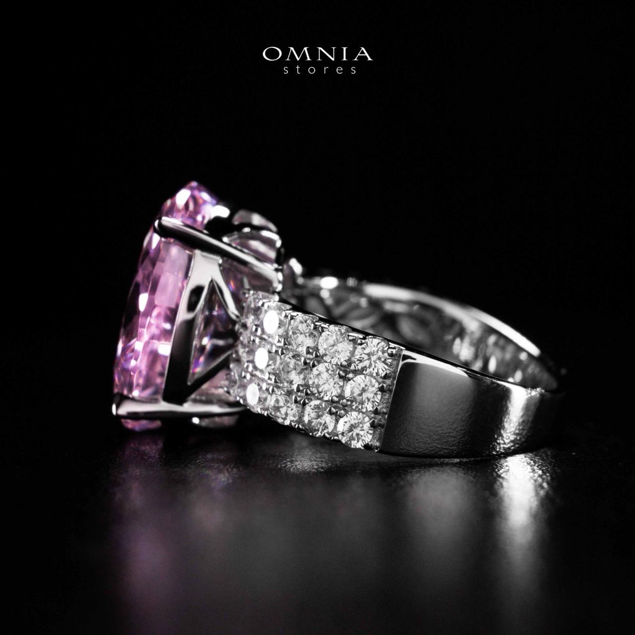 Omnia Aaliah White and Pueple Ring In 925 Silver High Quality Certified Lab Crafted Stones - Image 6