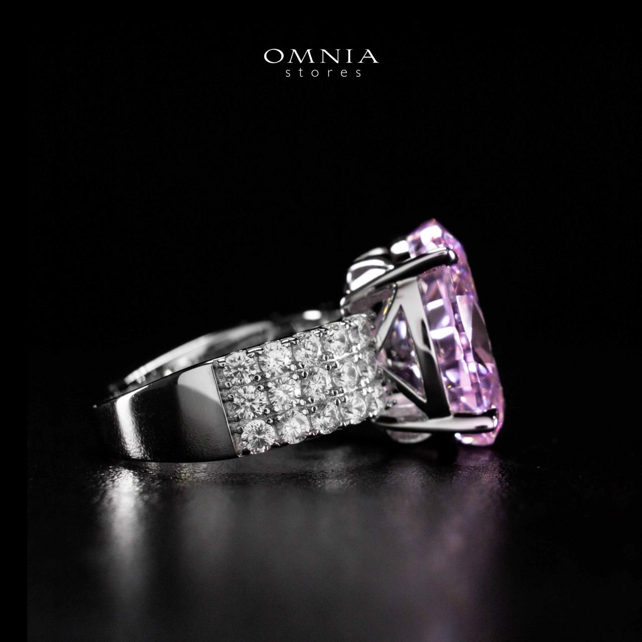 Omnia Aaliah White and Pueple Ring In 925 Silver High Quality Certified Lab Crafted Stones - Image 5
