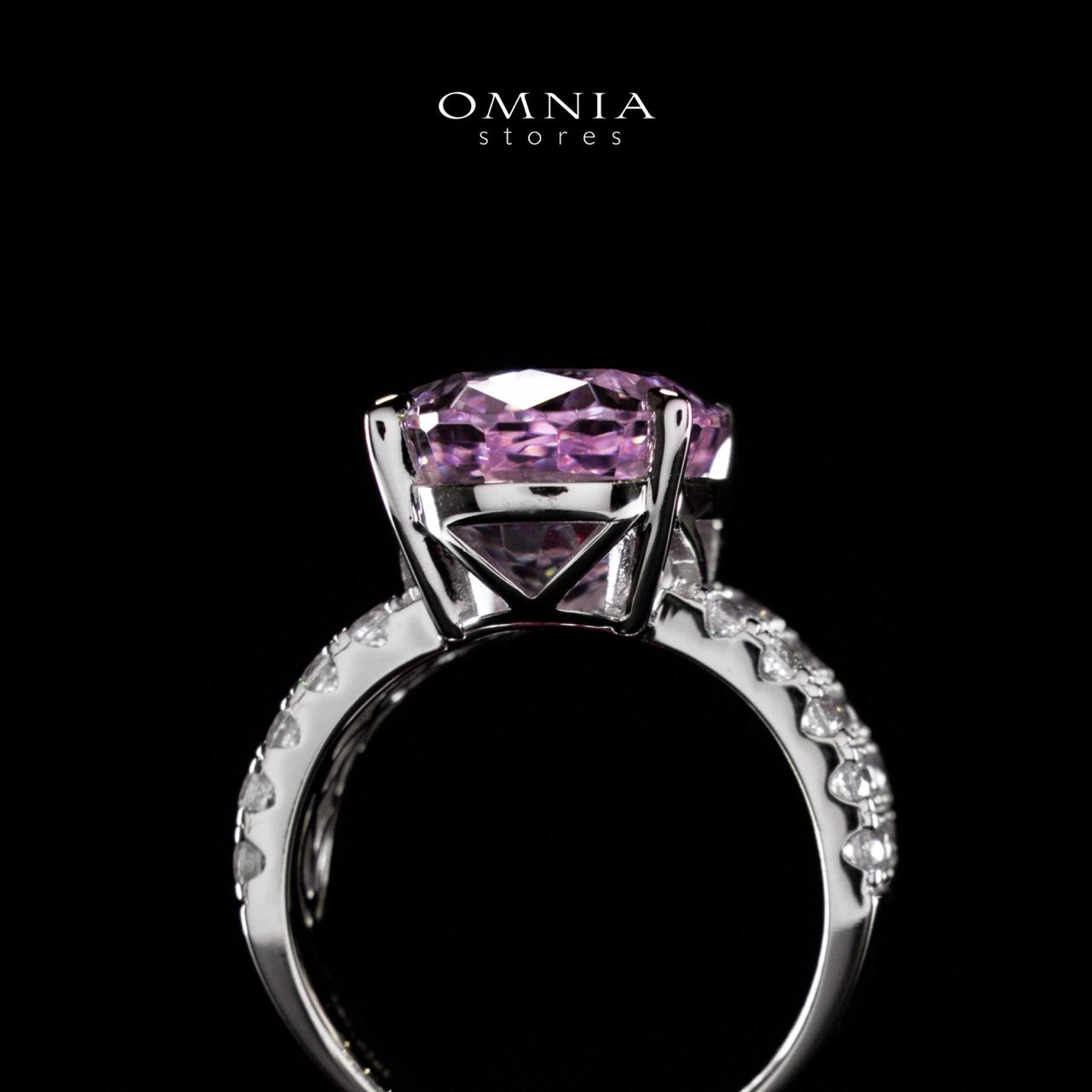 Omnia Aaliah White and Pueple Ring In 925 Silver High Quality Certified Lab Crafted Stones - Image 4