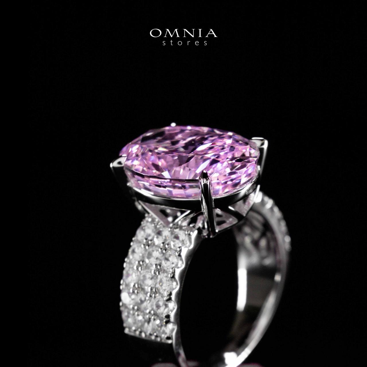 Omnia Aaliah White and Pueple Ring In 925 Silver High Quality Certified Lab Crafted Stones - Image 3