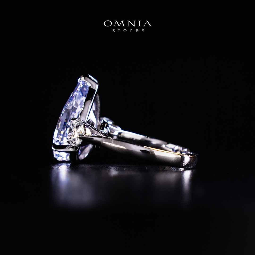 Omnia Nadira Light Purple and White Silver Ring In 925 Silver High Quality Certified Lab Crafted Stones - Image 6