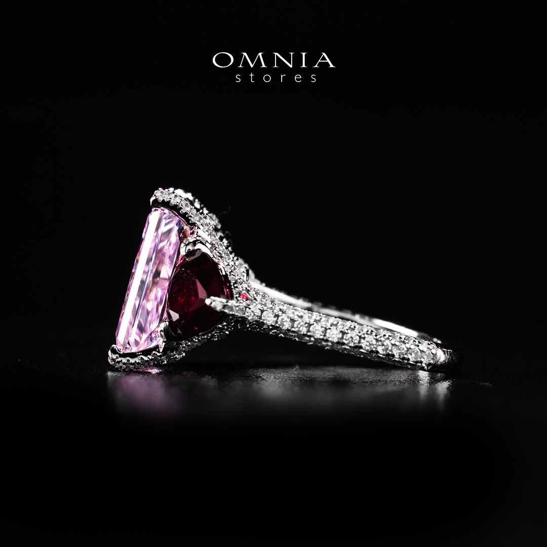 Omnia Salima Multi Color Silver Ring In 925 Silver High Quality Certified Lab Crafted Stones - Image 2