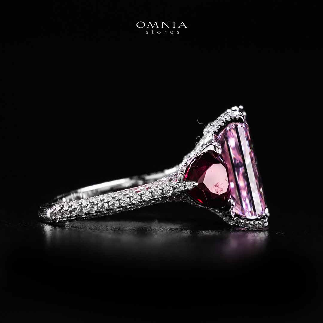 Omnia Salima Multi Color Silver Ring In 925 Silver High Quality Certified Lab Crafted Stones - Image 6