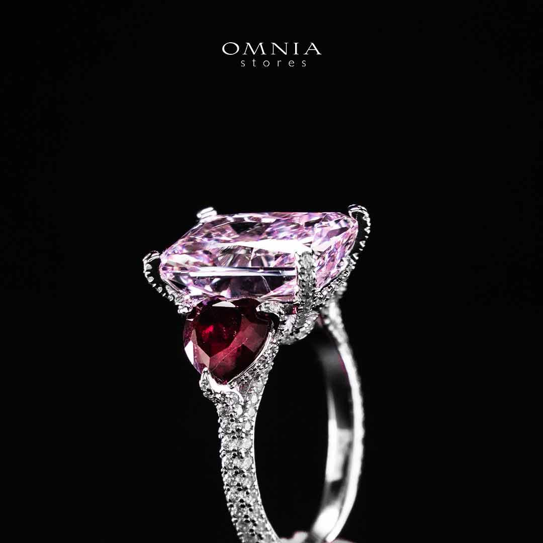 Omnia Salima Multi Color Silver Ring In 925 Silver High Quality Certified Lab Crafted Stones - Image 4