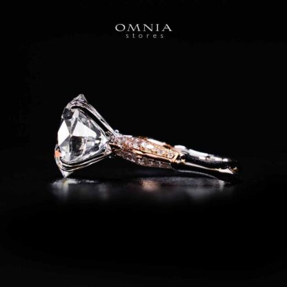 Omnia Muzna Rose Gold Silver Ring In 925 Silver High Quality Certified Lab Crafted Stones - Image 2