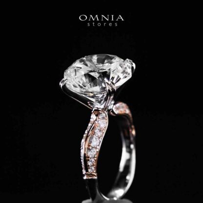 Omnia Muzna Rose Gold Silver Ring In 925 Silver High Quality Certified Lab Crafted Stones - Image 4