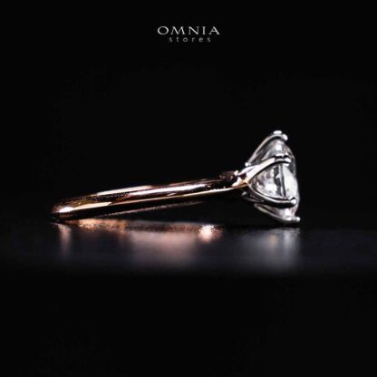 Omnia Azmina Rose Gold Ring In 925 Silver High Quality Certified Lab Crafted Stones - Image 3