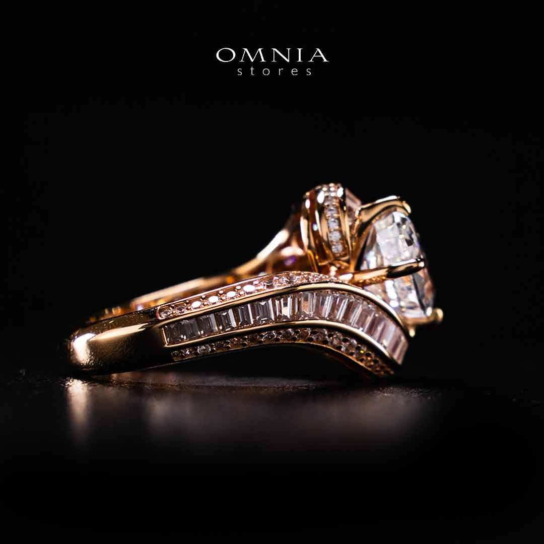 Omnia Rameen Rose Gold Twist Ring In 925 Silver High Quality Certified Lab Crafted Stones - Image 5