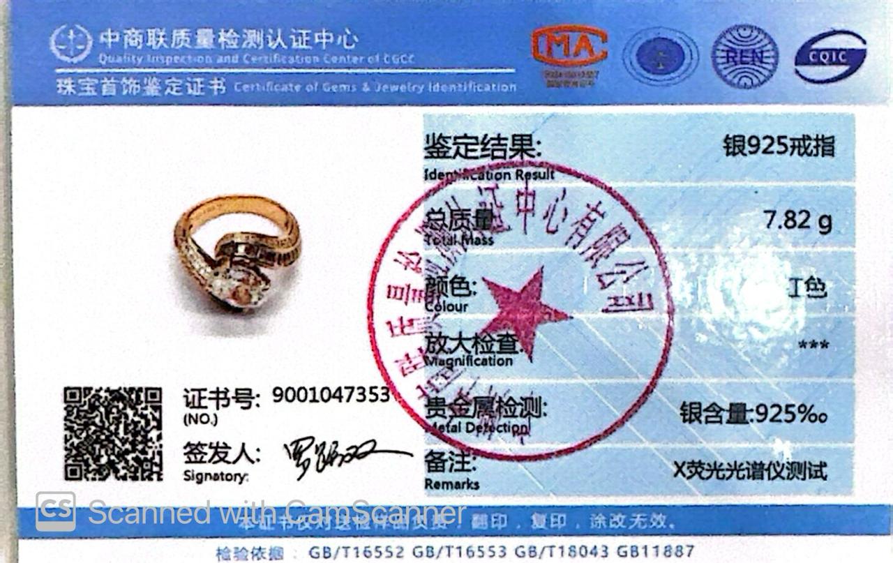 Omnia Rameen Rose Gold Twist Ring In 925 Silver High Quality Certified Lab Crafted Stones - Image 4