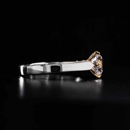 Omnia Mahnoor Gold With Silver Ring In 925 Silver High Quality Certified Lab Crafted Stones - Image 2