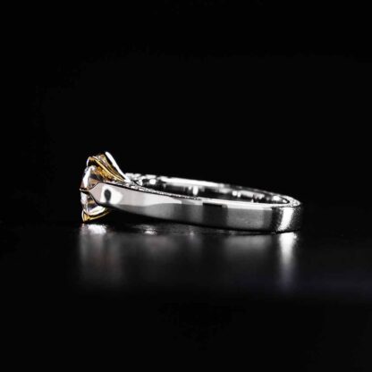 Omnia Mahnoor Gold With Silver Ring In 925 Silver High Quality Certified Lab Crafted Stones - Image 6