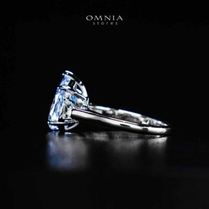 Omnia Jumanah Blue and White Silver Ring In 925 Silver High Quality Lab Crafted Stones - Image 5