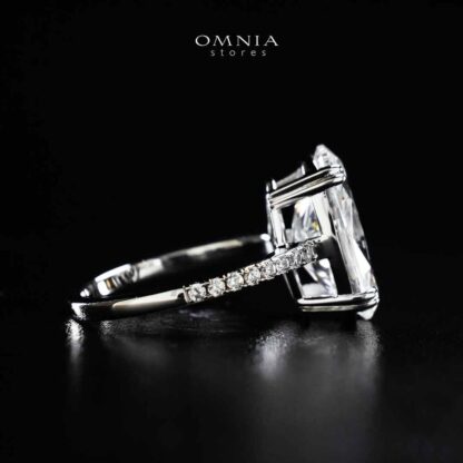 Omnia Nuraan White Silver Ring In 925 Silver High Quality Certified Lab Crafted Stones - Image 6