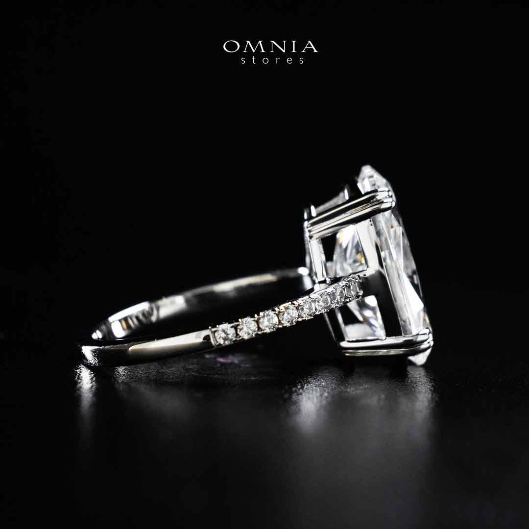 Omnia Nuraan White Silver Ring In 925 Silver High Quality Certified Lab Crafted Stones - Image 6