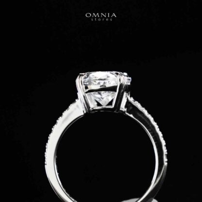 Omnia Nuraan White Silver Ring In 925 Silver High Quality Certified Lab Crafted Stones - Image 5