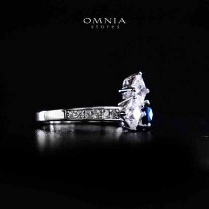 Omnia Rashida Star Blue Silver Ring In 925 Silver High Quality Certified Lab Crafted Stones - Image 2