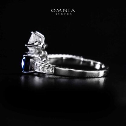 Omnia Rashida Star Blue Silver Ring In 925 Silver High Quality Certified Lab Crafted Stones - Image 5