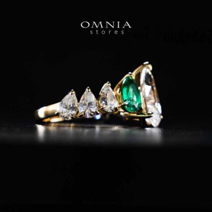 Omnia Aqila Multi Color Gold Ring In 925 Silver High Quality Certified Lab Crafted Stones - Image 6