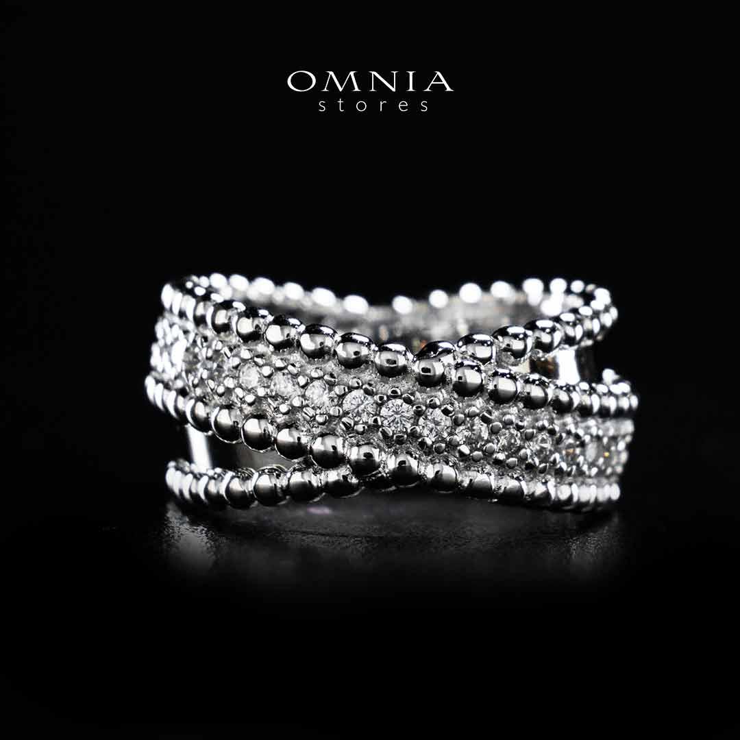 Omnia Aatika Silver Ring In 925 Silver High Quality Lab Crafted Stones - Image 2