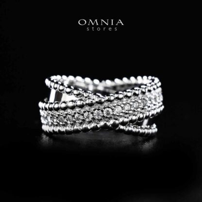 Omnia Aatika Silver Ring In 925 Silver High Quality Lab Crafted Stones - Image 5