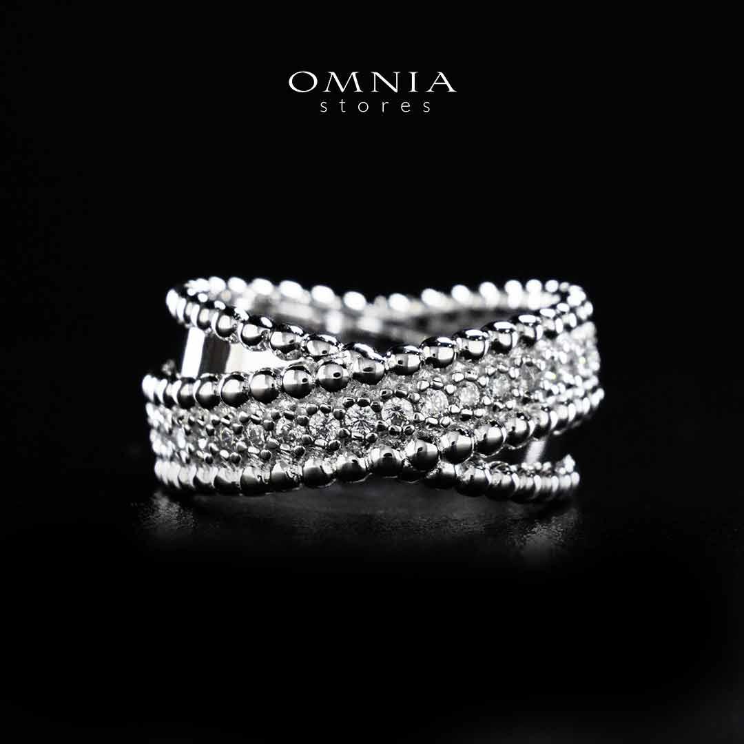 Omnia Aatika Silver Ring In 925 Silver High Quality Lab Crafted Stones - Image 5