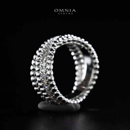 Omnia Aatika Silver Ring In 925 Silver High Quality Lab Crafted Stones - Image 3