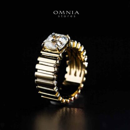 Omnia Abida White Gold Ring In 925 Silver High Quality Certified Lab Crafted Stones - Image 4