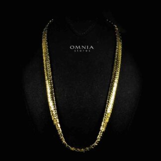 Omnia Afifa Golden Necklace in High-Quality Brass Plated
