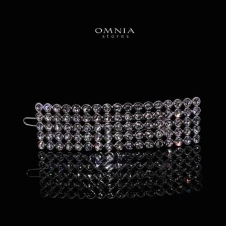Omnia Afraa White Hair Clip In 925 Silver High Quality Lab Crafted Stones