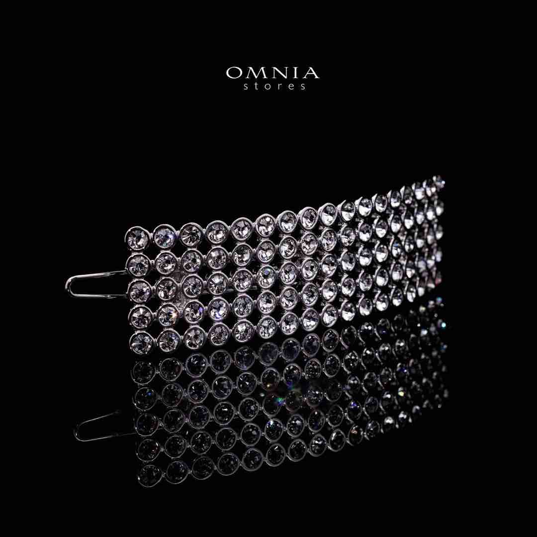 Omnia Afraa White Hair Clip In 925 Silver High Quality Lab Crafted Stones - Image 2