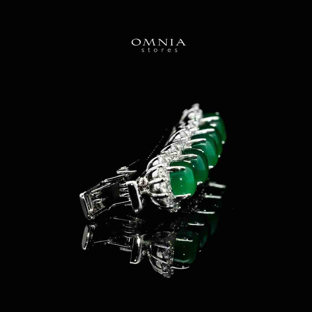Omnia Anum Green Hair Clip In 925 Silver High Quality Lab Crafted Stones - Image 3