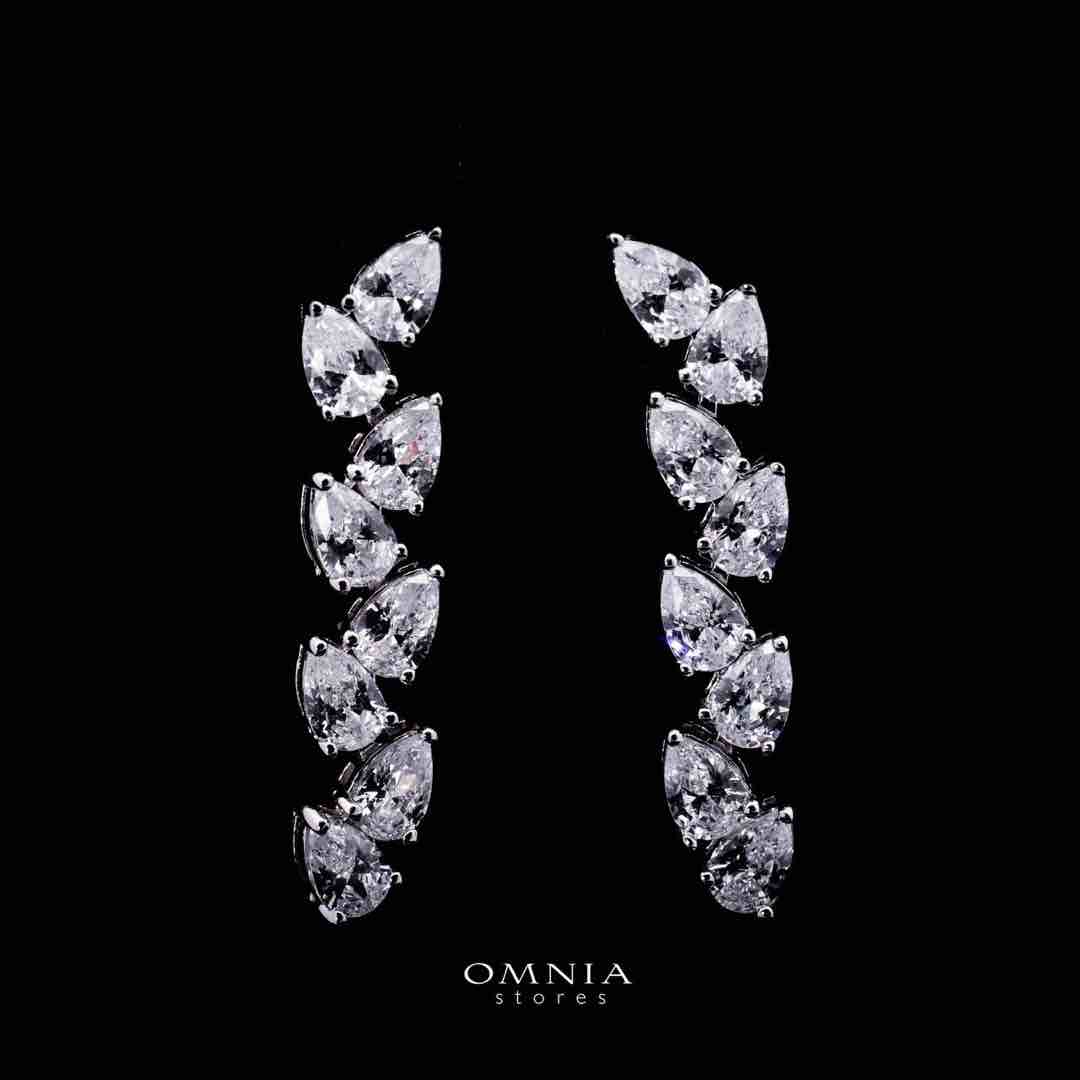 Omnia Naeema White Tennis Necklace, Earrings and Bracelet Set in 925 Silver with High Quality Simulated Diamonds - Image 5