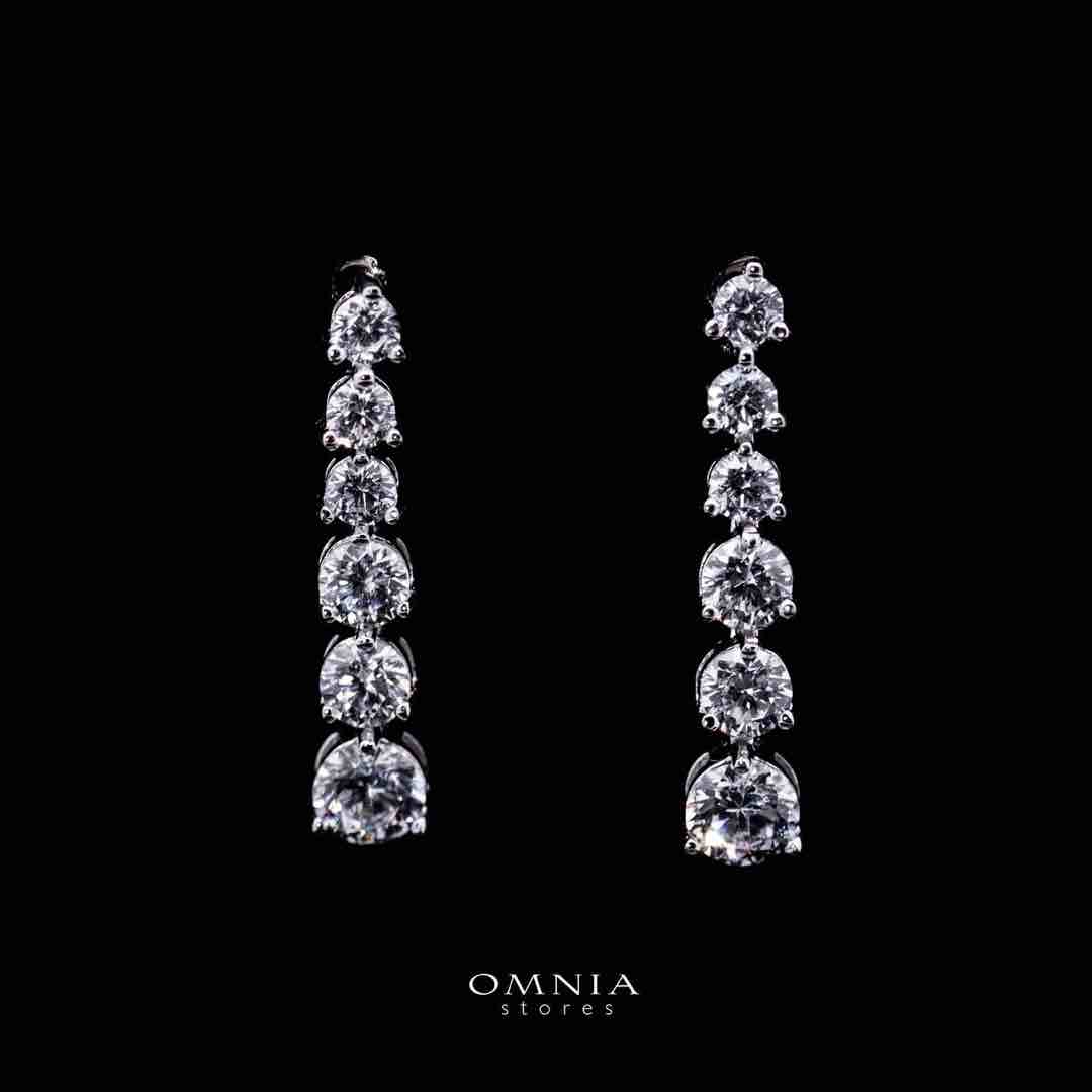 Omnia Nafeesa White Tennis Necklace, Earrings and Bracelet Set in 925 Silver with High Quality Simulated Diamonds - Image 4