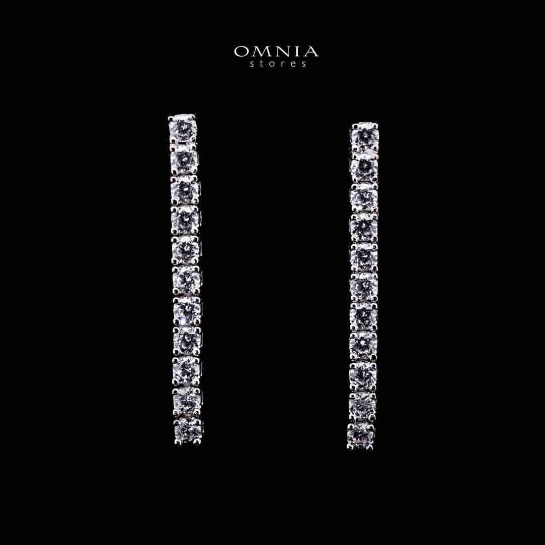Omnia Raneeya White Tennis Necklace, Earrings and Bracelet Set in 925 Silver with High Quality Simulated Diamonds 2.5mm - Image 4