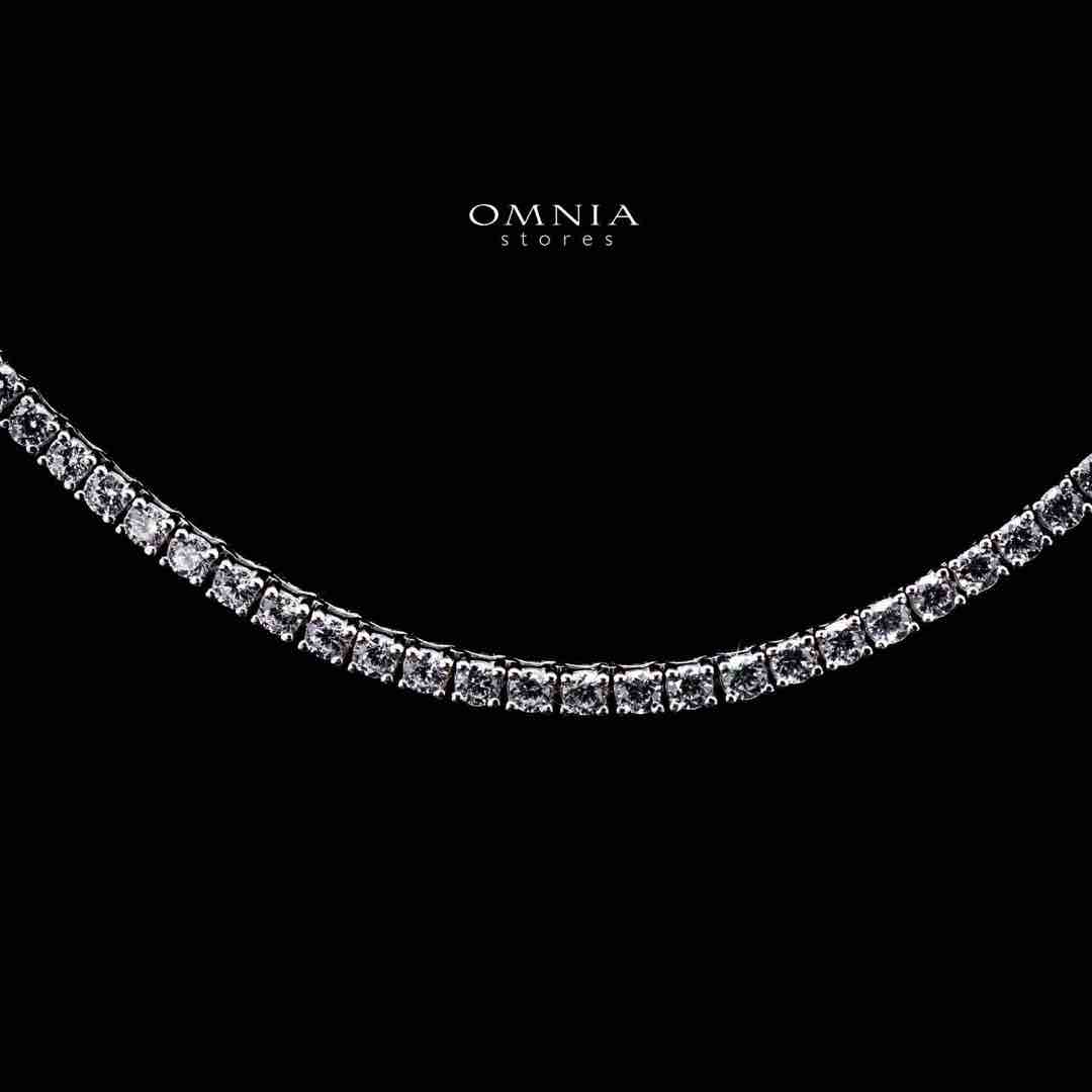 Omnia Raneeya White Tennis Necklace, Earrings and Bracelet Set in 925 Silver with High Quality Simulated Diamonds 2.5mm - Image 3