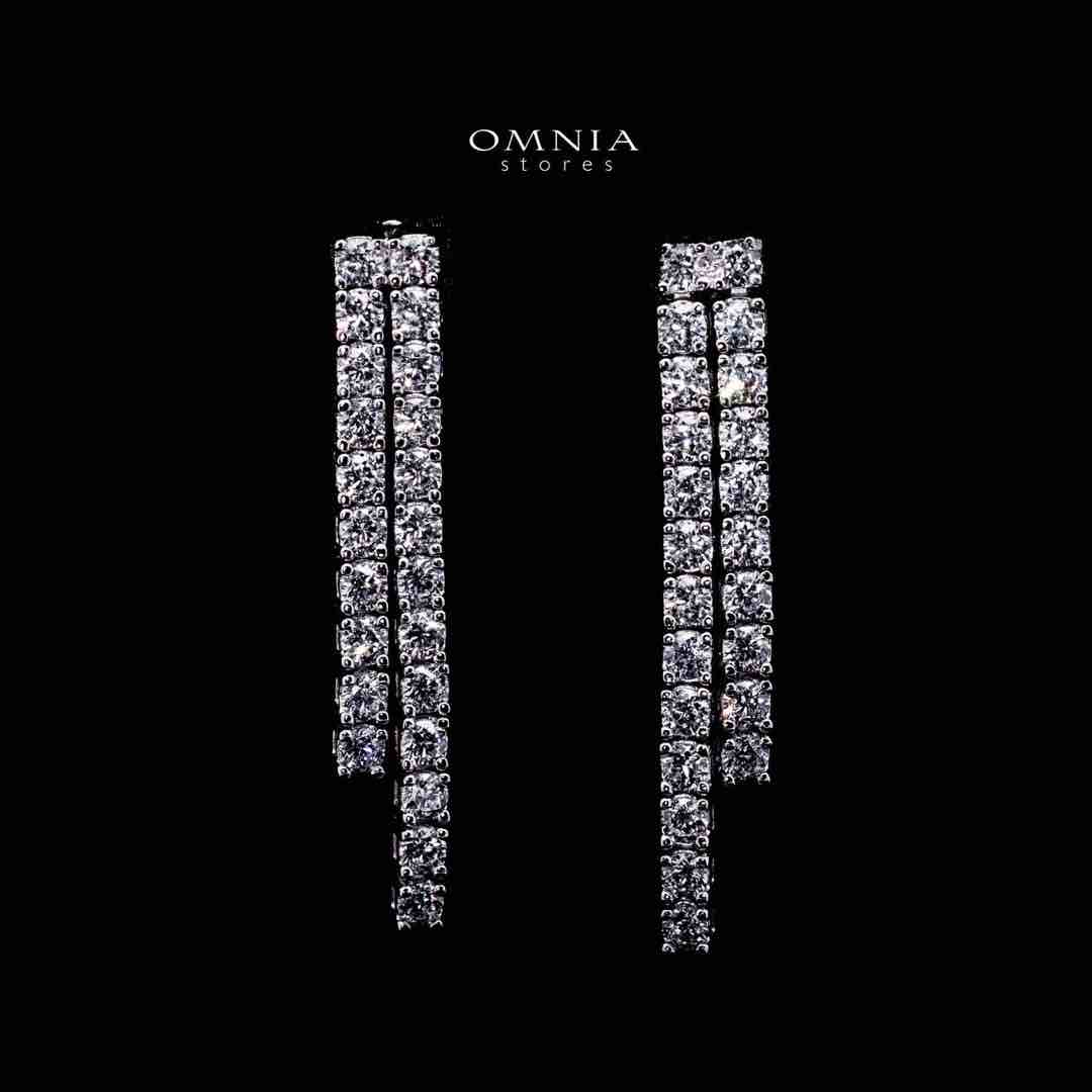 Omnia Ruwayda White Tennis Necklace, Earrings and Bracelet Set in 925 Silver with High Quality Simulated Diamonds 2.5mm - Image 3