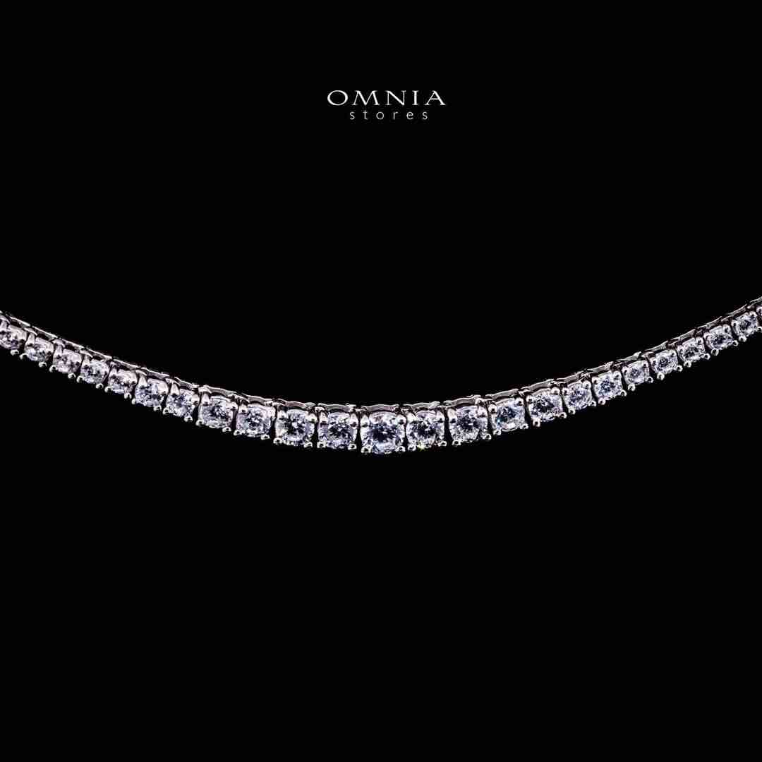 Omnia Zoya White Tennis Necklace, Earrings and Bracelet Set in 925 Silver with High Quality Simulated Diamonds - Image 3