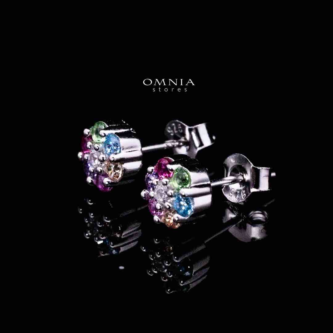 Omnia Zakiyaa Multi Color Tennis Necklace, Earrings and Bracelet Set in 925 Silver with High Quality Simulated Diamonds 2mm - Image 4