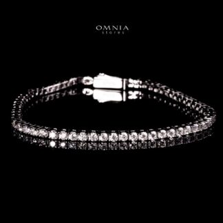 Omnia Mayada Tennis Bracelet 925 Silver in GRA Certifited High Quality White Moissanite Stone 2mm