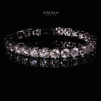 Omnia Mayada Tennis Bracelet 925 Silver in GRA Certifited High Quality White Moissanite Stone 6.5mm