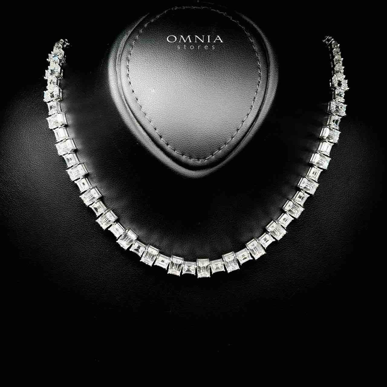 Omnia Nayra White Necklace In 925 Silver With High Quality Lab Crafted Stones - Image 2