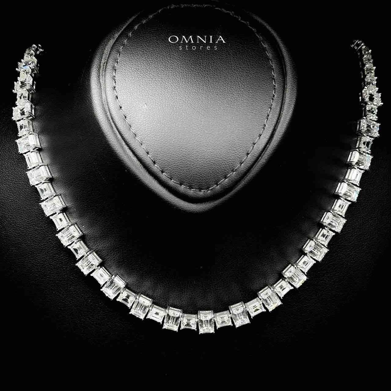 Omnia Nayra White Necklace In 925 Silver With High Quality Lab Crafted Stones - Image 4
