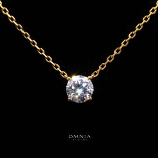 Emira Gold White Moissanite Stone PEndant Necklace With GRA Certified High Quality in 925 Silver 6.5mm 1Ct