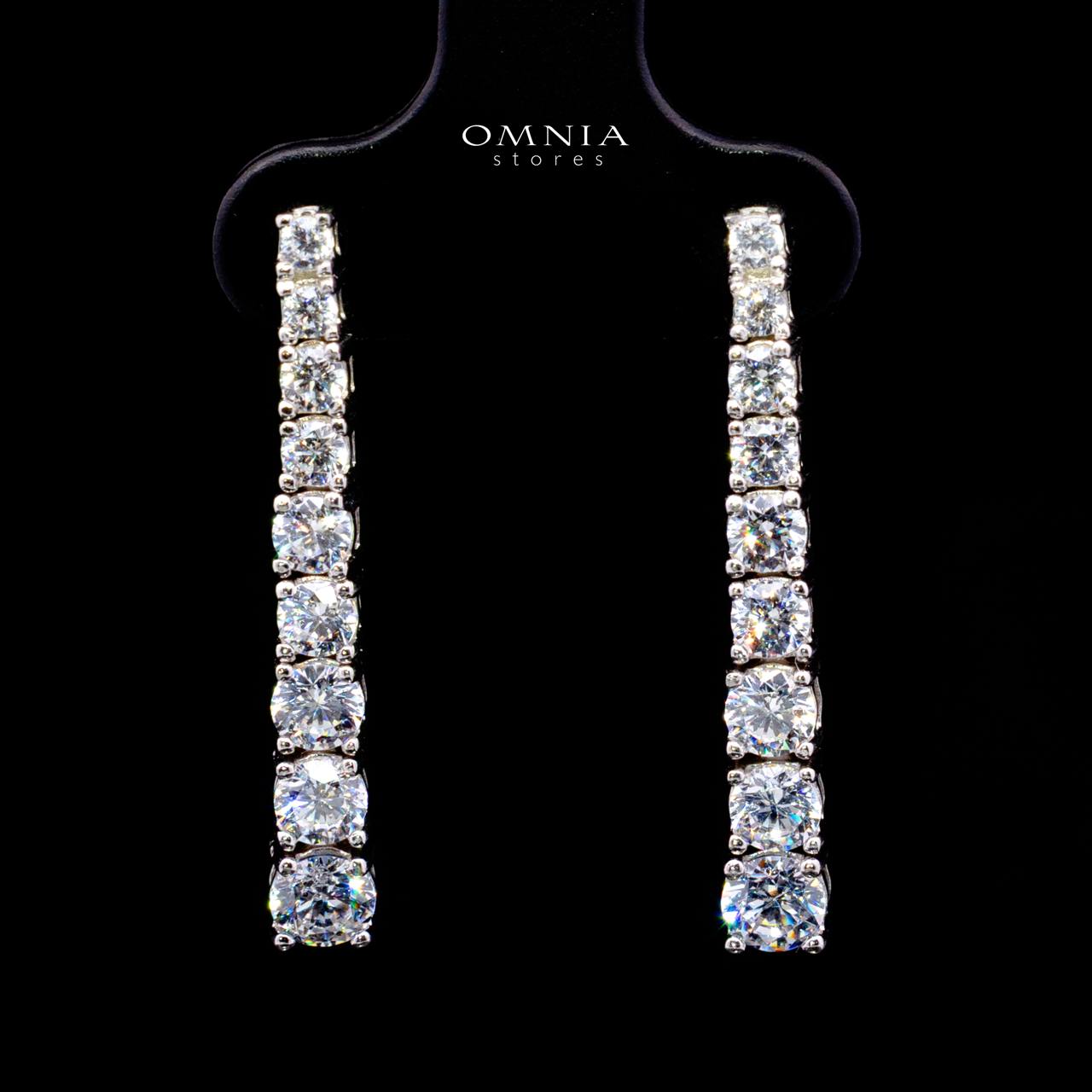 Omnia Zoya White Tennis Necklace, Earrings and Bracelet Set in 925 Silver with High Quality Simulated Diamonds - Image 4