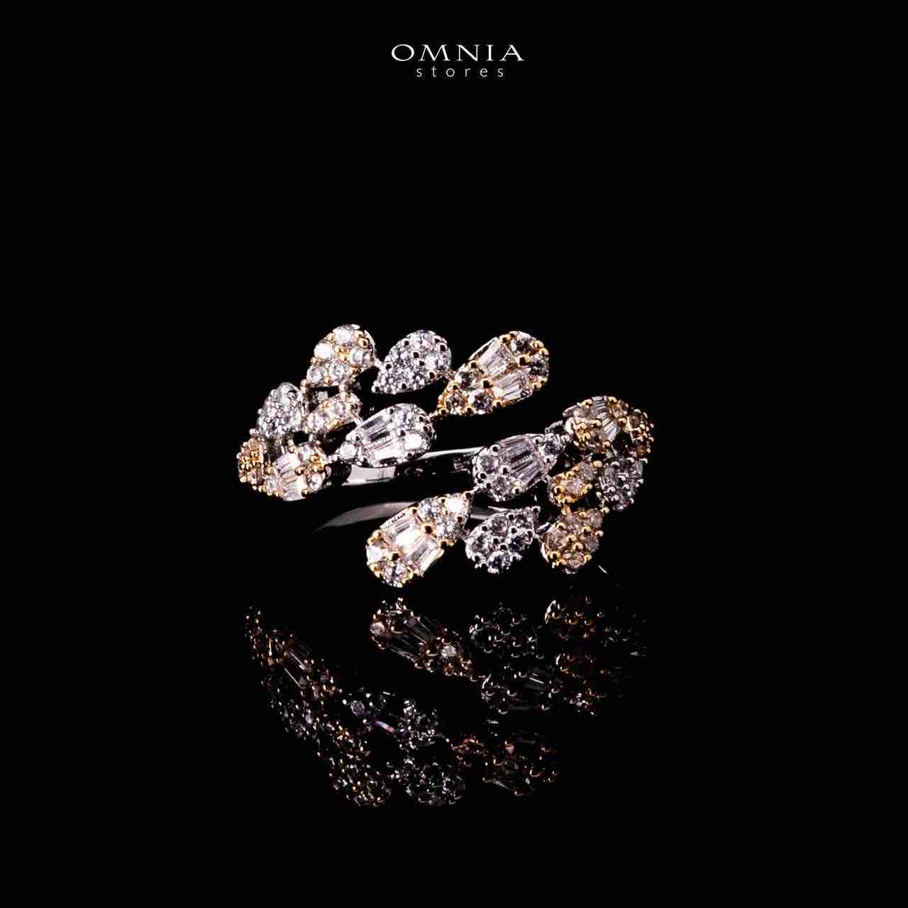 Omnia Nasiha Luxury Bridal Gold and White Full Set in High Quality Zircon Stone Rhodium Plated - Image 3