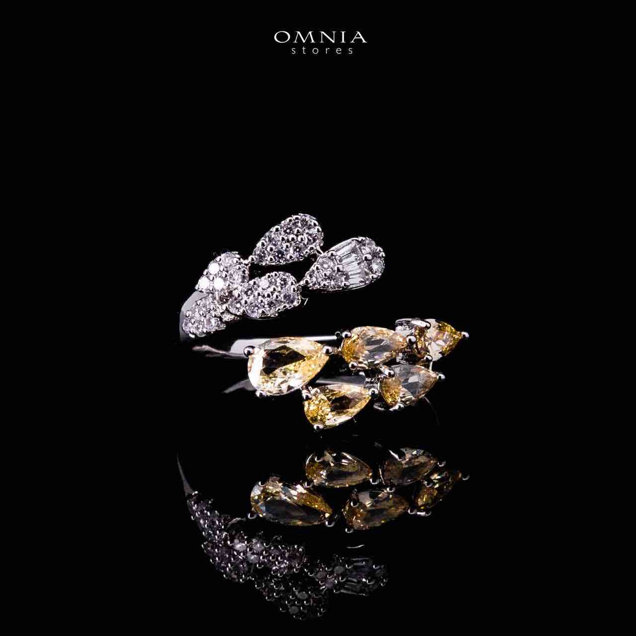 Omnia Senna Luxury Bridal Yellow Full Set in High Quality Zircon Stone Rhodium Plated - Image 4