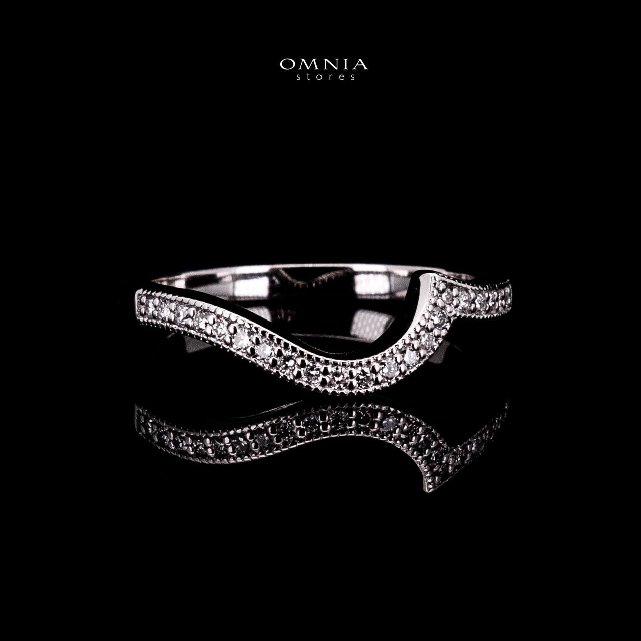 Omnia Sariya White Silver Ring 925 Silver in High Quality Lab Grown Stones - Image 4